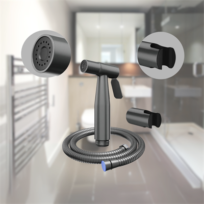 BRUSHED NICKEL STAINLESS STEEL MUSLIM SHOWER SET