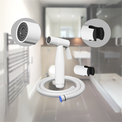 BRUSHED NICKEL STAINLESS STEEL MUSLIM SHOWER SET