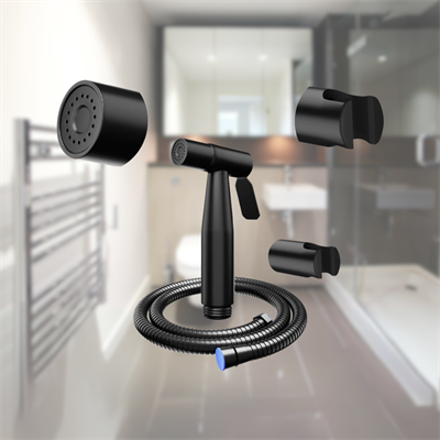 BRUSHED NICKEL STAINLESS STEEL MUSLIM SHOWER SET