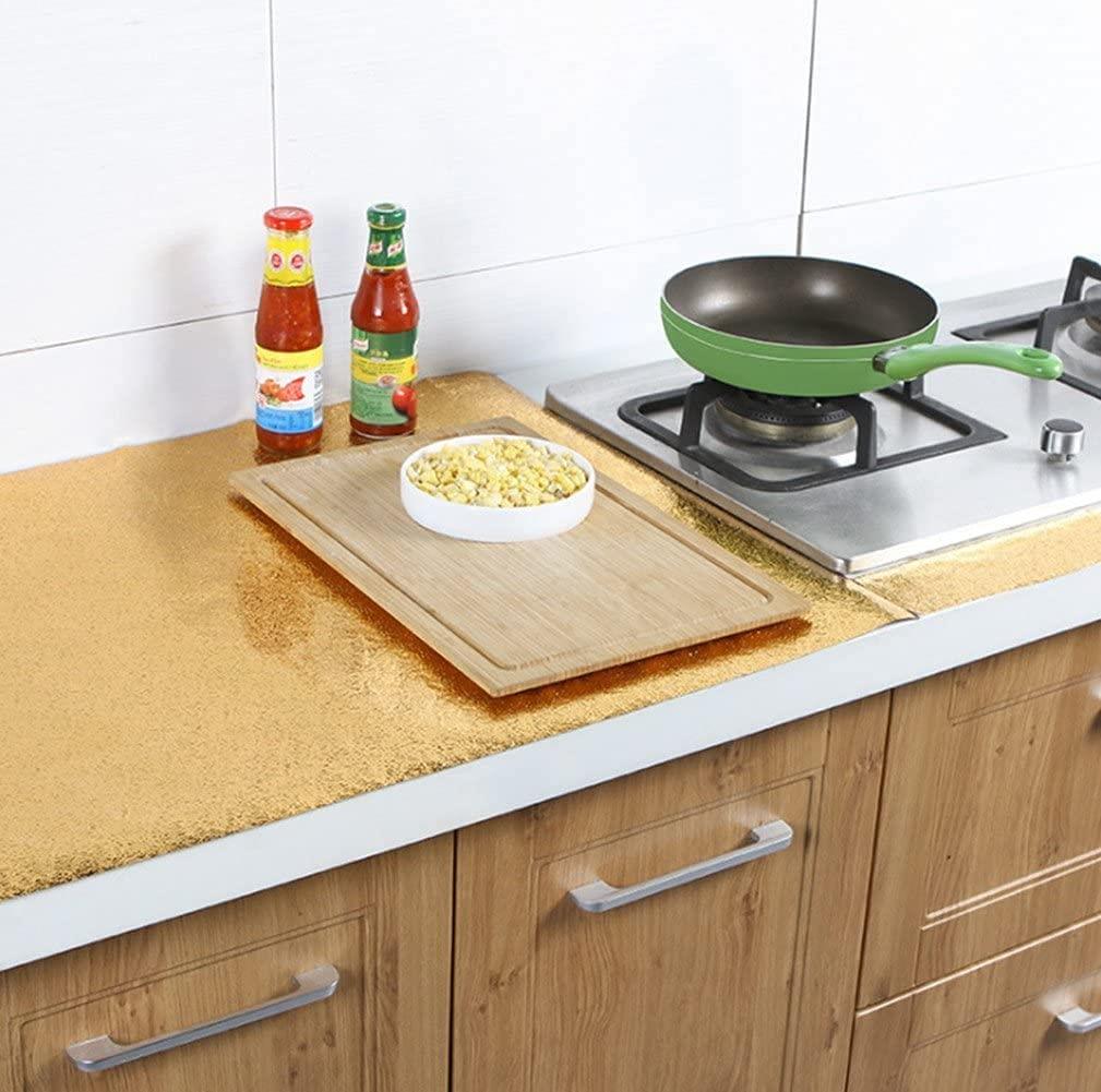 GOLDEN SELF ADHESIVE KITCHEN OIL-PROOF WATERPROOF ALUMINUM FOIL