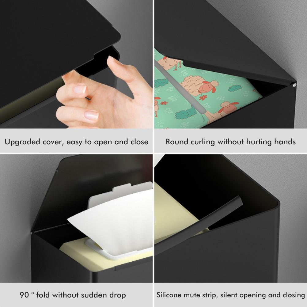 TOILET PAPER HOLDER WITH WET WIPE BOX