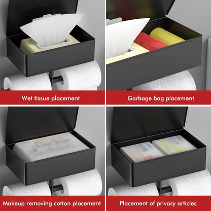 TOILET PAPER HOLDER WITH WET WIPE BOX