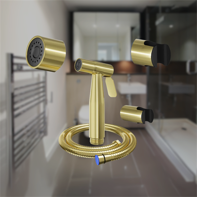 BRUSHED NICKEL STAINLESS STEEL MUSLIM SHOWER SET