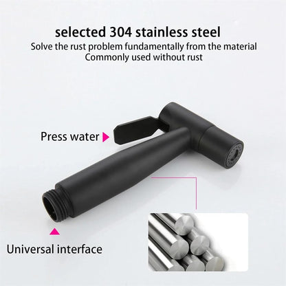 MATTE BLACK STAINLESS STEEL MUSLIM SHOWER HEAD