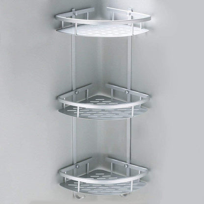 THREE LAYER ALUMINIUM CORNER BATHROOM SHELF
