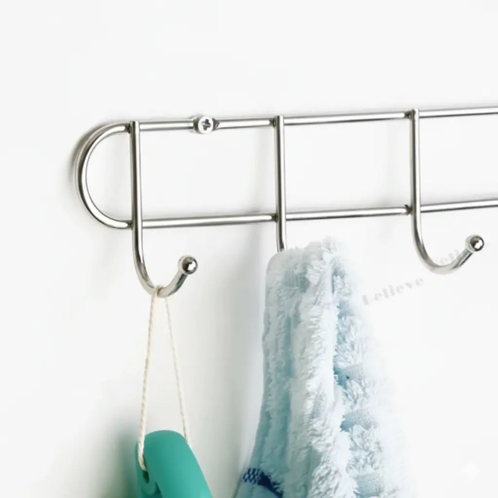 IRON WALL-MOUNTED KHUTTI | 8-HOOK CLOTH HANGER
