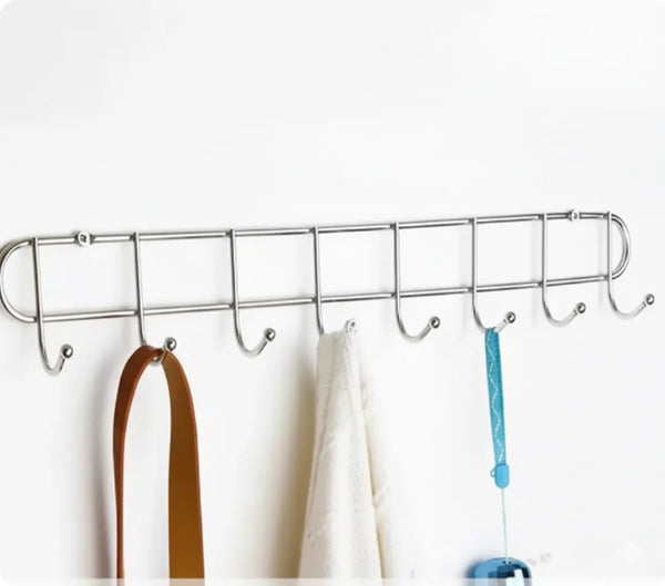 IRON WALL-MOUNTED KHUTTI | 8-HOOK CLOTH HANGER