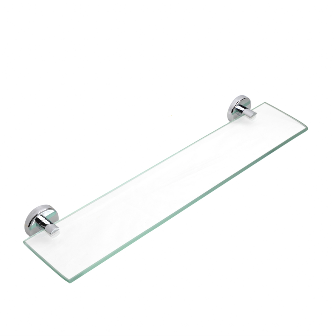 PREMIUM CHROME SILVER GLASS SHELF