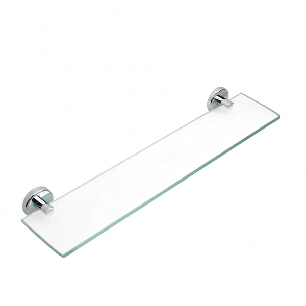 PREMIUM CHROME SILVER GLASS SHELF