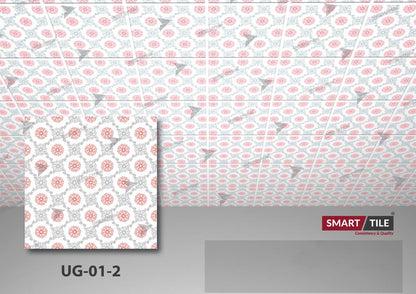 UG 01-2 - FALSE CEILING GYPSUM TILES WITH FITTING ACCESSORIES - PER SQ FT