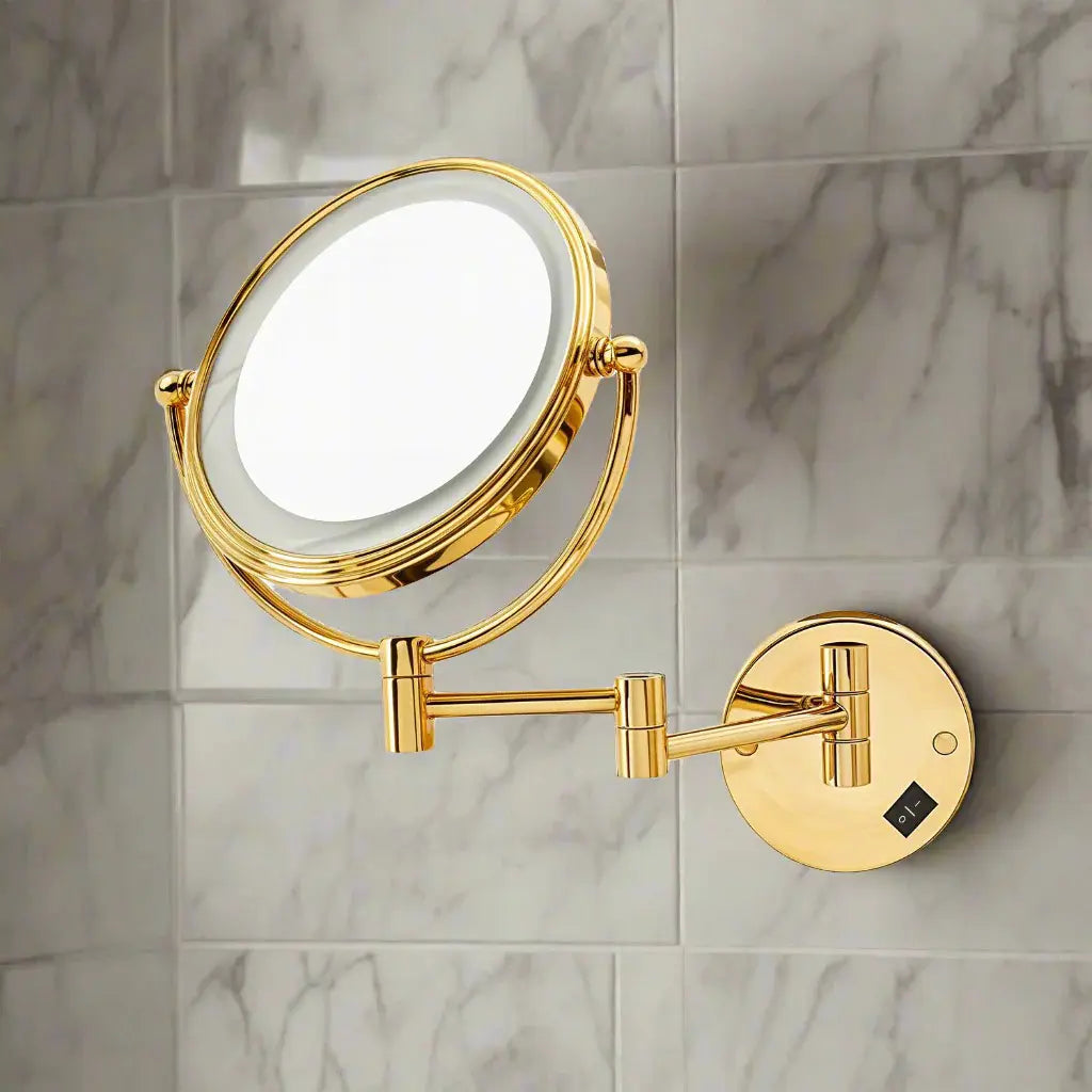 ROUND LED MAGNIFYING MIRROR FOR SHAVING & MAKEUP